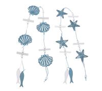 VALICLUD 2pcs Mediterranean Style Pendants Star Fish and Seashells Nautical Ornaments for Beach Homes Cafes Boys and Girls Rooms Decorative Wall Decor