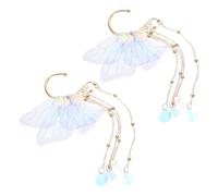 VALICLUD 2pcs Mermaid Fin Ear Fade-resistant Earrings for Women Fairy Tale Design Lightweight Comfortable Non-piercing Jewelry Accessories for Mermaid Themed Party