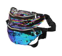 VALICLUD 2pcs Mermaid Sequin Belt Bag Large Sequin Bag for Women Accessoires Fanny Pack Purse for Daily Use Sports