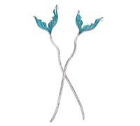 VALICLUD 2pcs Mermaid Tail Hair Sticks for Women Lightweight Alloy Hairpins with Unique Irregular Design Portable Travel Accessory for Weddings Parties and Everyday Hairstyles