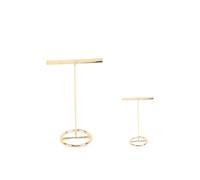 VALICLUD 2pcs Metal Earring Holder T-shaped Display Stand with Flat Rod and Holes for Earrings Bracelets and Rings Organizer Rustic Jewelry Rack for Home Retail and Craft Shows