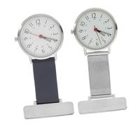 VALICLUD 2pcs Metal Pocket Watch Simple Fob Watch for Medical Professionals Lightweight Portable Silver and for and Doctors