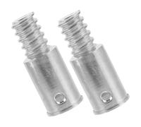 VALICLUD 2pcs Metal Threaded Broom Handle Tips Replacement Stable American Thread Extension Pole Adapter for Mop Broom Brush Easy Install Compatible with Various Metal Poles Cleaning Tools