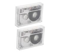 VALICLUD 2pcs Mini 60-minute Blank Cassette Tapes for Recording Audio and Speech, Compact Empty Audio Cassettes for Music, Interviews, and Language Learning in Portable Mini Size
