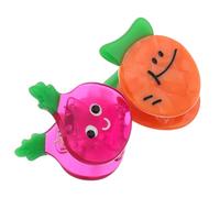 VALICLUD 2pcs Mini Fruit and Vegetable Hair Clips Non- Jaw Clips for Girls and Women Acetic Acid Material Hair Accessories for Boy Girl and Toddlers Carrot and Onion Designs
