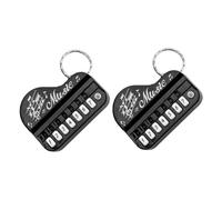 VALICLUD 2Pcs Mini Piano Keychain Creative Portable Electronic Keyboard Pendant Music Bag Accessory for Musicians Compact Keyring Decorative Design