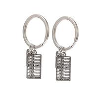 VALICLUD 2pcs Mini Ruler Abacus Keychains Math Teacher Key Pendant Creative Hanging Decor for Students Lightweight and Design for Graduation and Personal Collection