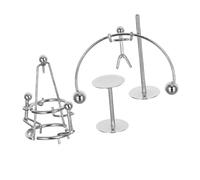 VALICLUD 2pcs Mini Swing Balancing Pendulum Physics Educational Desk Sculpture for Science Enthusiasts Balance Art Decor Engaging Learning Tool for Adults