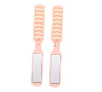 VALICLUD 2pcs Mirror Comb Travel Folding Hair Comb Small Portable for Daily Use and Travel Purposes