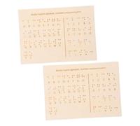 VALICLUD 2pcs Montessori Wooden Braille Alphabet and Number Board Raised Dots Learning Tool for Blind and Visually Impaired Students Durable Educational Aid for Accurate Braille Literacy