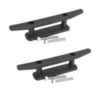 VALICLUD 2pcs Mooring Anchor Deck Cleat with Screw, Nylon Stainless Steel | Black Hardware, Quick Deck Mounting, Stable Line Holding, Easy Removal for Kayak Anglers and Small Boat Owners