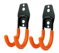 VALICLUD 2pcs Multi-Function Metal Storage Hooks for Wall Mount Tool Organizer, Heavy Duty Round Wire Hooks Suitable for Shovel and Iron Board, for Logistics and Storage