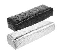 VALICLUD 2pcs Nail Arm Rest Cushion Ergonomic Hand Pillow with Pu Leather Surface Stylish Artistic Design Reliable Support for Nail Techs and DIY Enthusiasts Suitable for Home and Salon