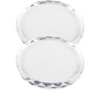 VALICLUD 2pcs Nail Art Color Mixing Pallets Crystal Glass Manicure Plates Mixing Cosmetic Function and Cross-contamination Prevention for Manicure