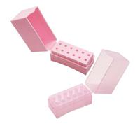 VALICLUD 2pcs Nail Drill Bits Storage Box Organizer for Manicure Polishing Heads High-grade Plastic Nail Polisher Storage Case with Small for Salon and Home Use