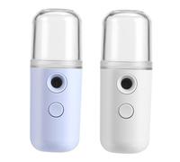 VALICLUD 2pcs Nano Facial Mist Sprayer Usb Rechargeable Face Steaming Humidifier Portable Hydrating Beauty Device for Deep Skin Moisturizing and Travel Use