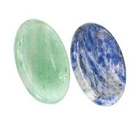 VALICLUD 2Pcs Natural Crystal Massage Scrapers Thumb Scraping Plates for Face Neck Body Relief Stress Worry Stone with Smooth Rounded Edges for Healthier Skin and Relaxation