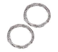 VALICLUD 2pcs Natural Rattan Wreath Frame Rustic DIY Craft Rings for Christmas Door and Wall Decorations Sturdy Handmade Garland Base for Holiday Floral Design and Creative Home Decor