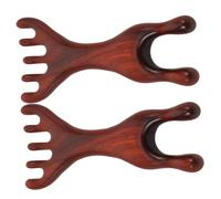 VALICLUD 2pcs Natural Wood Six-Claw Foot Massager Long Handle for Meridian Clearing and Precise Acupoint Stimulation Lightweight Portable Wooden Scalp and Body Massage Comb for Hair Care