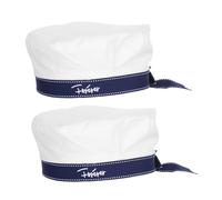 VALICLUD 2pcs Nautical Captain Hat Stylish Inspired Costume Accessory for Adult Sailor Cosplay Parties Breathable Easy Care Elegant Design