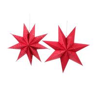 VALICLUD 2Pcs Nine Pointed Star Origami Lanterns Decorative Lanterns for Christmas Indoor Ornaments Festive Household Decorations Reusable