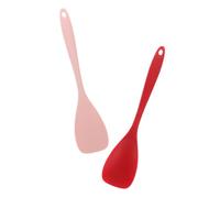 VALICLUD 2pcs Nonstick Silicone Spatulas High Temperature Resistant Cooking Utensils for Wok and Kitchen Use Food Grade Lightweight Flexible Scraper