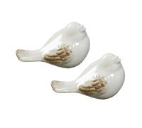 VALICLUD 2pcs Nordic Style Ceramic Bird Figurines Creative White Porcelain Sculptures Home Desktop Ornaments Decorative Simplicity Bird Decor for Living Office