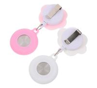 VALICLUD 2pcs Nurse Watch Cartoon Digital Pocket Watches for Women Stretchable Silicone Fob Lightweight Design for Medical Staff Cute Smile Cloud Pink Cat Paw Styles