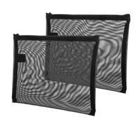 VALICLUD 2pcs Nylon Makeup Storage Bag Mesh Cosmetic Bags for Women Travel Toiletries Organiser