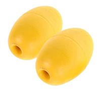 VALICLUD 2pcs Peg Float Rope Floats for Kayaks, Yellow PVC Oval Water Float for Navigation, Portable Buoys that Prevent Boat Drifting with 1.2cm Rope Hole