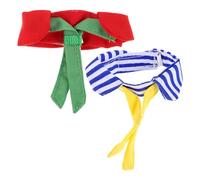VALICLUD 2pcs Pet Bird Tie Parrot Necktie Stripes Design Small Animal Collar Versatile for Chick Goose Pet Photo Prop Party Dress