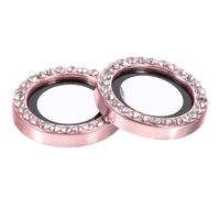 VALICLUD 2PCS Phone Camera Lens Protectors Compatible 15/ Anti-Scratch Rear Lens Cover Rings in Light Pink for Mobile Photography