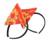 VALICLUD 2pcs Pizza Headband for Adults and Lightweight Comfortable Fit Knitted and Felt Cloth Funny Halloween and Christmas Costume Party Accessories