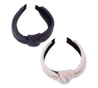VALICLUD 2pcs Plush Winter Headbands Hair Bands for Women Girls Chic Fashion Winter Head Band Soft Plush Material for Christmas Hairbands and Everyday Use