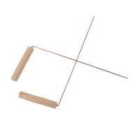 VALICLUD 2pcs Portable Golden Brass Divining Rods for Outdoor Activities and Divination, Comfortable Use Camping Gear with Wooden Handles, for Spiritual Dowsing and Water Detection