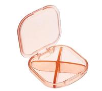 VALICLUD 2pcs Portable Pill Organizer Box Transparent Lid Daily Medicine Storage Case for Travel Compact Design for Easy Daily Use Half-Transparent Four-Compartment Design