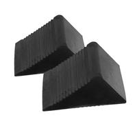 VALICLUD 2pcs Portable Rubber Wheel Chocks Non Slip Heavy Duty Triangular Stabilizers for Cars Trucks Rvs Lightweight Durable Vehicle Safety Blocks for Parking and Maintenance