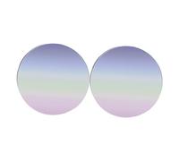 VALICLUD 2PCS Portable Ultra-thin Iridescent Loose Powder Box with Elastic Mesh and Airtight Flip Lid Compact Powder Storage Cases for Travel and Makeup Touch-up Refillable Cosmetic