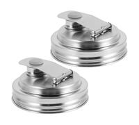 VALICLUD 2pcs Pour Spout for Jar Mason Jars Glass Containers Lids Mason Pour Lid Cover Spout Leakproof Silver