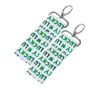 VALICLUD 2pcs Printed Lip Balm Keychain Holder for Women Stylish Lipstick Pouch Backpacks and More for Essential Oils and Lip Balms