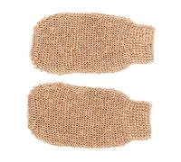 VALICLUD 2pcs Ramie Jute Body Scrub Gloves Exfoliating Bath Gloves Dead Skin Remover for Shower and Body Care