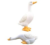 VALICLUD 2pcs Realistic Resin Duck Figurine for Garden and Outdoor Display