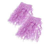 VALICLUD 2pcs Realistic Wool-like Curly Bjd Doll Wig Hair Soft Wave Synthetic Wigs Diy Craft Making Doll Making Hair Rerooting Tool