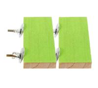 VALICLUD 2pcs Rectangular Wooden Parrot Platforms for Bird Cage Decorative Bird Stand with Non-slip Surface Suitable for Parakeet and Black Cockatoos