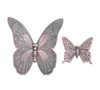 VALICLUD 2pcs Red Zinc Alloy Butterfly Drawer Handles Practical Wardrobe Pulls with Stylish Elegant Design for Bedroom Furniture and Cabinet Doors