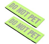 VALICLUD 2PCS Reflective Service Dog Patches Do Not Pet Adhesive Safety Tags for Dog Harness Vest Suitable for Public Use