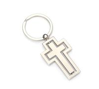 VALICLUD 2pcs Religious Theme Rotating Cross Keychains Zinc Alloy Key Holders for Car and Home Keys Stylish Craft Ornaments for Faith-Based