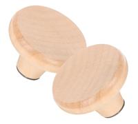 VALICLUD 2Pcs Replaceable Wooden Pan Lid Handles Anti-scalding Pot Lid Knobs Heat Resistant Compact Replacement for Cookware Pots and Dutch Oven