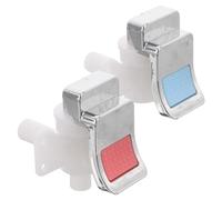VALICLUD 2pcs Replacement Water Dispenser Faucets with Efficient Flow Control, Plastic Red and Blue Spigots for Beverage Dispenser and Water Cooler, for Home and Event Use