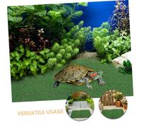 VALICLUD 2PCS Reptile Carpet Liner Artificial Grass Turf Mat for Bearded Dragon Turtle Lizard Snake Gecko Plastic Basking Platform with Natural Appeal for Terrarium Tank Accessories